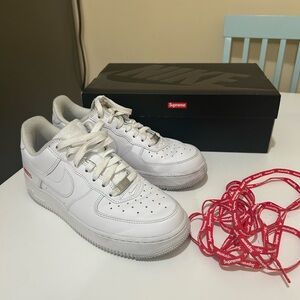 Nike White Women's Shoes with Red Accents
